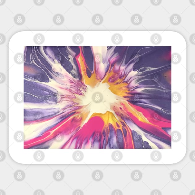 Amethyst Magenta Spin Sticker by Sasa-paints